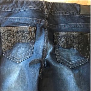 Maurices leather pocket denim jeans 7/8